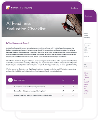 AI evaluation checklist for landing page